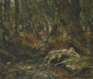 Der Junge Siegfried Im Wald An Einer Quelle
