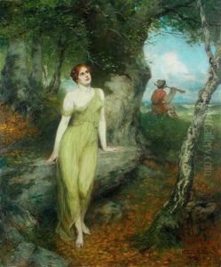 A Woodland Beauty And Shepherd A Woodland Beauty And Shepherd
