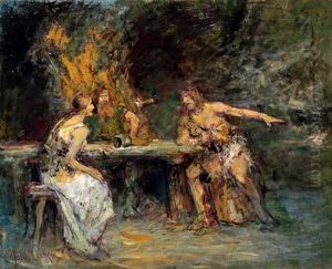 Szene Aus Einer Germanischen Sage by Ferdinand Leeke