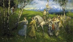 Allegorie Des Einziehenden Fruhlings by Ferdinand Leeke