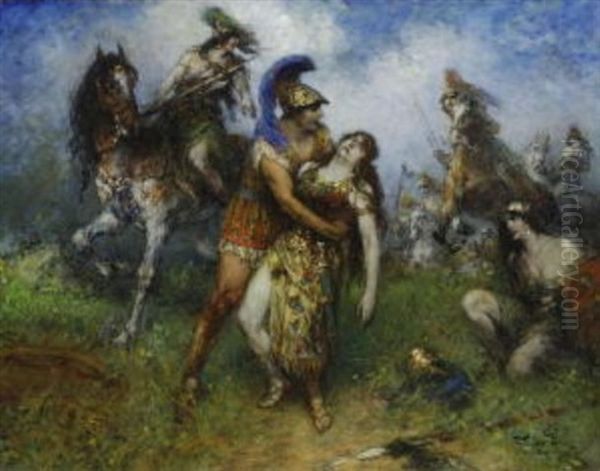 Achilles Mit Der Sterbenden Amazonenkonigin Penthiselea - view 1