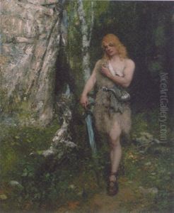 Siegfried In The Forest by Ferdinand Leeke