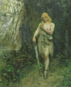 Siegfried Vor Fafners Hohle Mit Dem Ring Und Dem Schwert Notung Siegfried Vor Fafners Hohle Mit Dem Ring Und Dem Schwert Notung