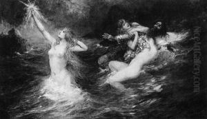Drei Walkuren by Ferdinand Leeke