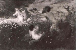 Faun Und Nymphen by Ferdinand Leeke