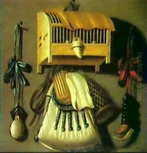 Jagdgerate-stilleben by Johannes Leemans