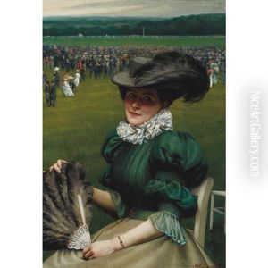 La Dame A L'eventail by Jef Leempoels