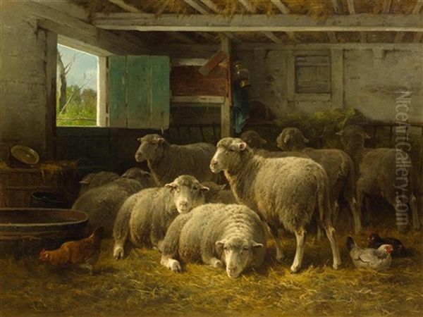 Sheep In A Stall - view 1