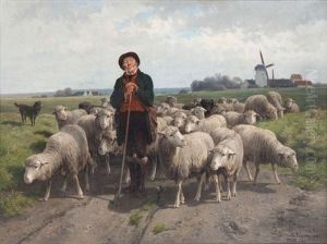 Berger Aux Moutons by Cornelis van Leemputten