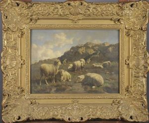Moutons Dans Les Montagnes by Cornelis van Leemputten