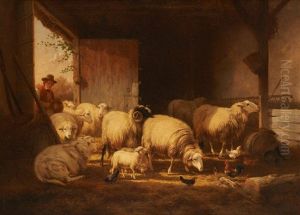 Interieur De Bergerie by Cornelis van Leemputten