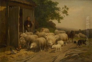 Retour A La Bergerie by Cornelis van Leemputten