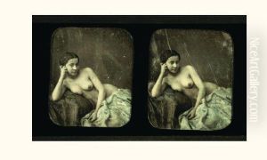 Nu Allonge, Accoude, 1852-1856 by Auguste Belloc