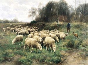 Schaapherder (fin D'automne) by Cornelis van Leemputten