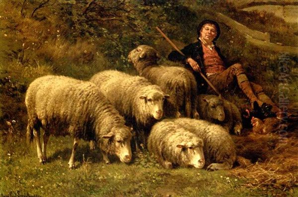 A Shepherd With His Flock (in Collab. With Jan David Col) - view 1