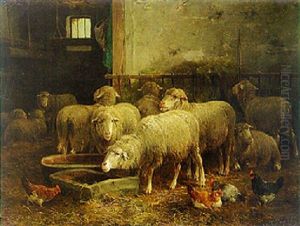The Sheep Fold by Cornelis van Leemputten