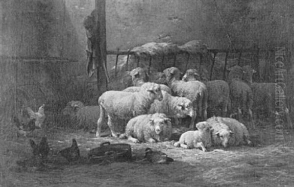 Feeding Time In The Barn - view 1