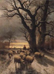Minding The Flock by Cornelis van Leemputten
