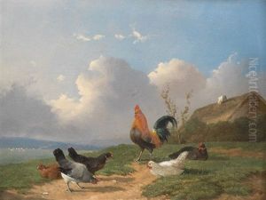 Chicken Yard by Frans Van Leemputten