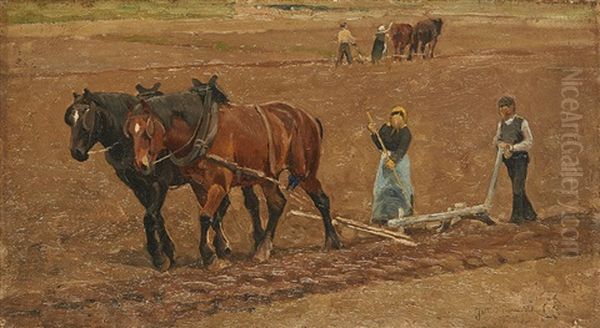 Labourage A Jette Saint Pierre En 1881 - view 1