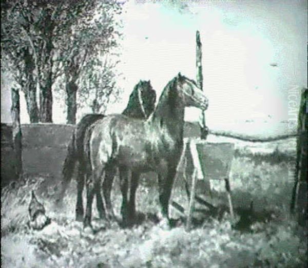 Horses In A Landscape - view 1