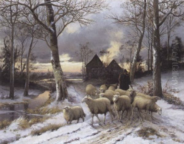 Herder In De Sneeuw - view 1