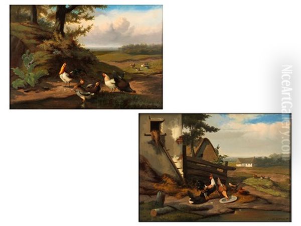 Landschaft Mit Federvieh
Huhner Vor Dem Bauernhof - view 1