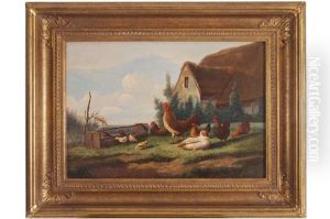Chickens In A Farmyard