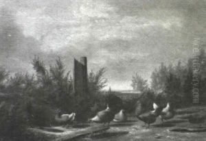 Farmyard by Jef Louis Van Leemputten