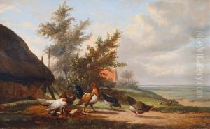 Chicken Yard by Johan Lodewijk Van Leemputten