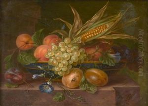 Nature Morte De Fruits Sur Un Entablement by Willem van Leen