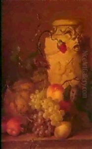 Nature Morte Au Fruit Et Au Vase De                         Clodion