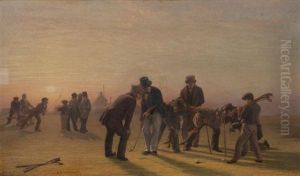 A Summer Evening On The Musselburgh Links: Golfers A Summer Evening On The Musselburgh Links: Golfers