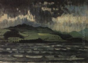 Landscape At Bala, Merioneth, Wales by Derwent Lees