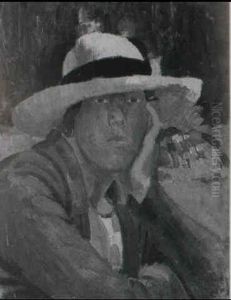 The Straw Hat by Derwent Lees