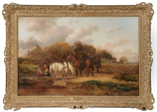 Resting The Horses While Haying - view 1