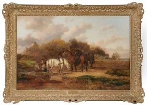Resting The Horses While Haying