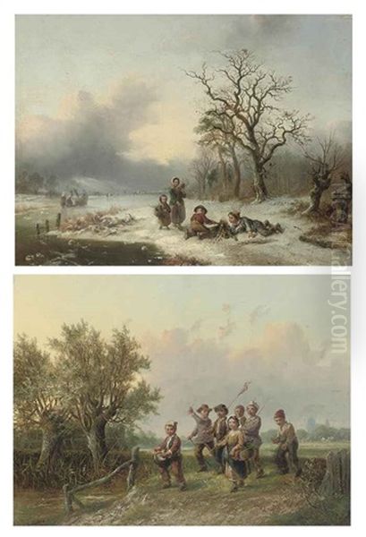 Lighting A Fire On The Riverbank (+ Off To Battle; Pair) - view 1