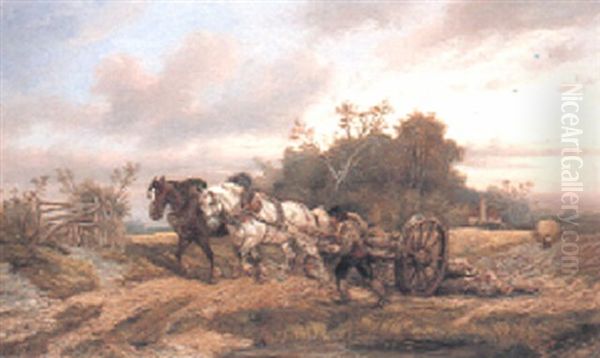 Pulling The Log Wagon, Summer - view 1