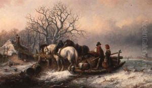 Encounter By A Frozen Pond