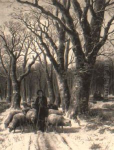 The Return Home In Winter by Alexis de Leeuw