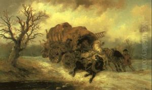 The Hay Cart by Alexis de Leeuw