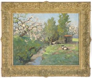 Landscape With Cattle by Hendrik van Leeuwen