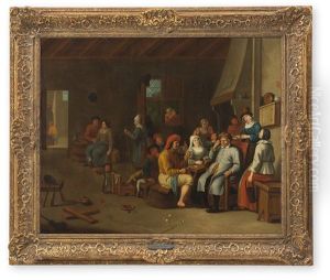 Interieur Mit Bauerlicher Gesellschaft
