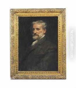 Portrait Of A Gentleman Identified As Edouard Lanteri (1848-1917) by Dorothea Lefano