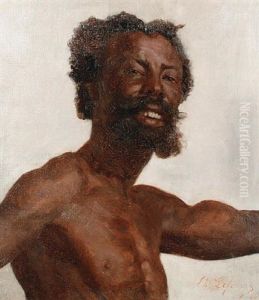 African Man (study) by Charles Lefebvre