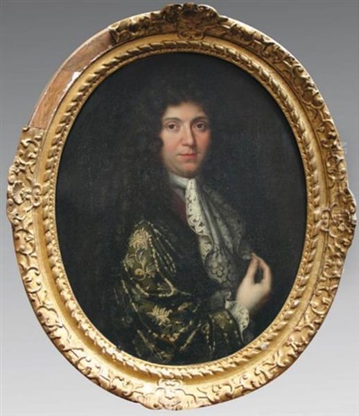 Un D'homme De Face, Retenant Son Jabot De Dentelle - view 1