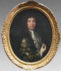 Un D'homme De Face, Retenant Son Jabot De Dentelle by Claude Lefebvre