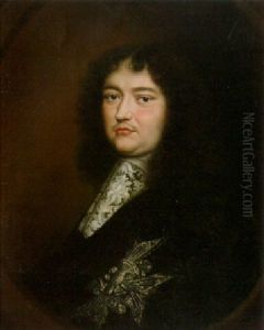 Portrait Of Count Louvois, Bust-length, In A Coat And Collar, Wearing The Order Of The Saint Esprit by Claude Lefebvre