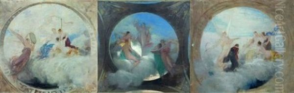 Plafonds, Allegories (+ 2 Others, Various Sizes; 3 Studies) - view 1